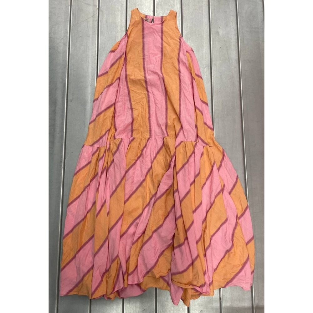 Devotion Twins Oversize Flowy Maxi Dress Womens One Size Pink Orange Boho NWT‎